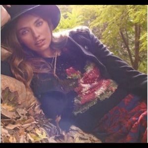 FREE PEOPLE Black Magic rose sweater